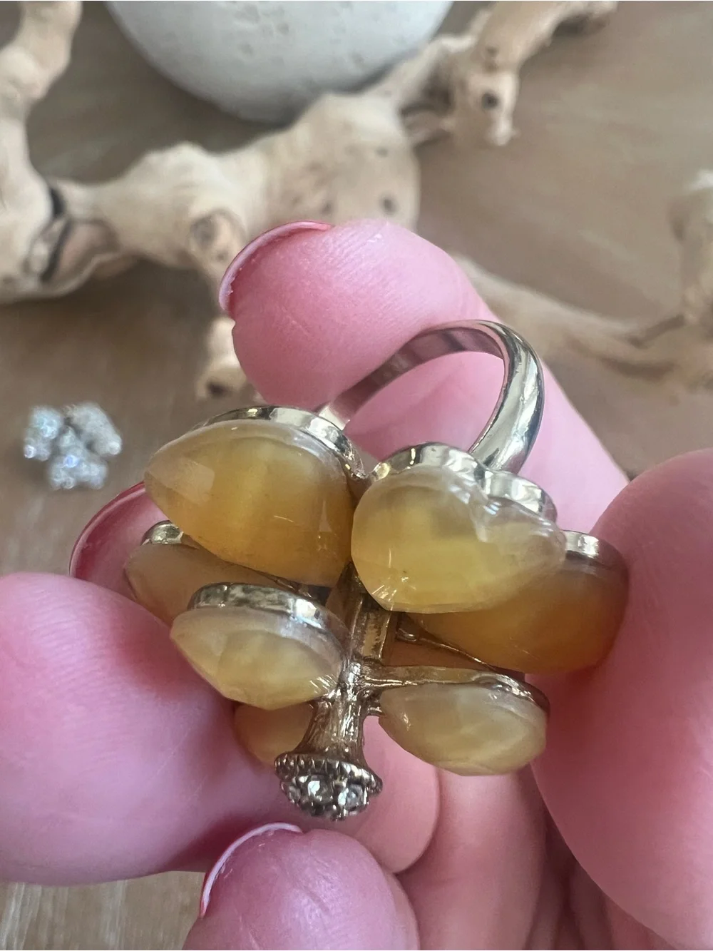 Yellow Flower Statement Ring - Women Jewelry